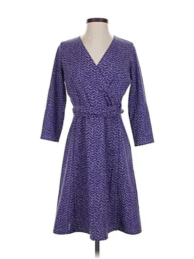 Pre-owned Lands' End Casual Dress In Purple