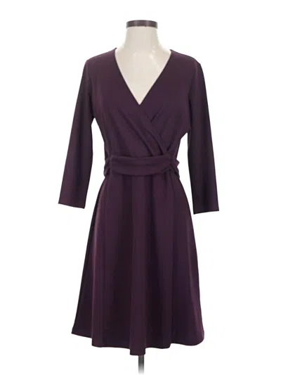 Pre-owned Lands' End Casual Dress In Purple