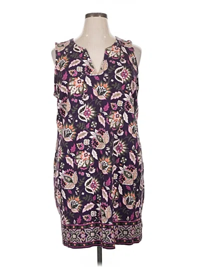 Pre-owned Lands' End Casual Dress In Purple