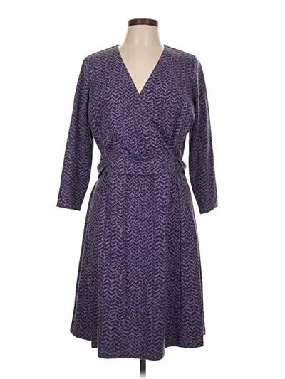 Pre-owned Lands' End Casual Dress In Purple