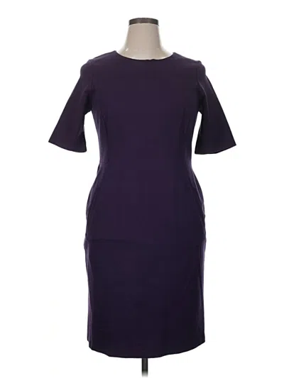 Pre-owned Lands' End Casual Dress In Purple