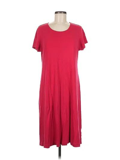 Pre-owned Lands' End Casual Dress In Red