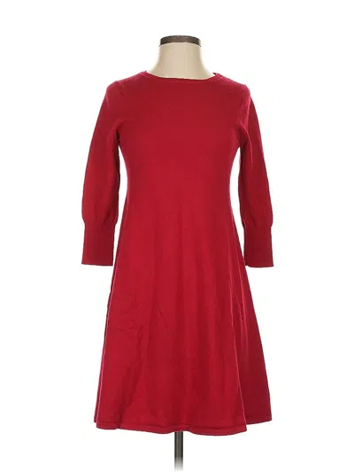 Pre-owned Lands' End Casual Dress In Red
