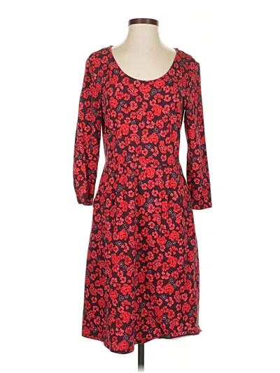 Pre-owned Lands' End Casual Dress In Red