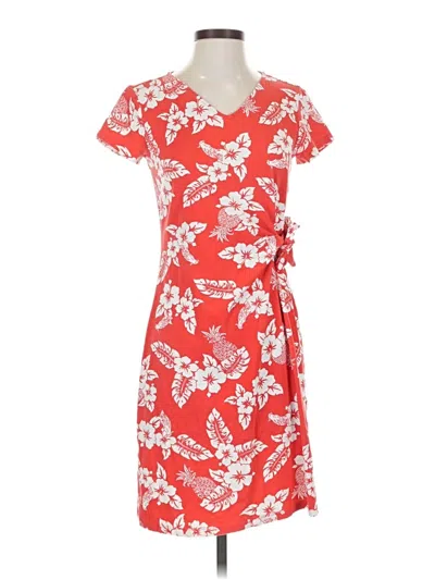 Pre-owned Lands' End Casual Dress In Red