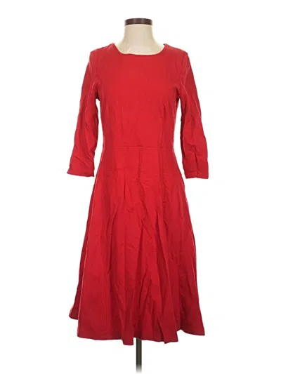 Pre-owned Lands' End Casual Dress In Red