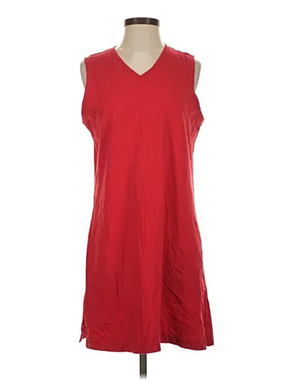 Pre-owned Lands' End Casual Dress In Red