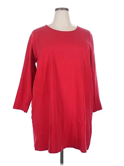 Pre-owned Lands' End Casual Dress In Red