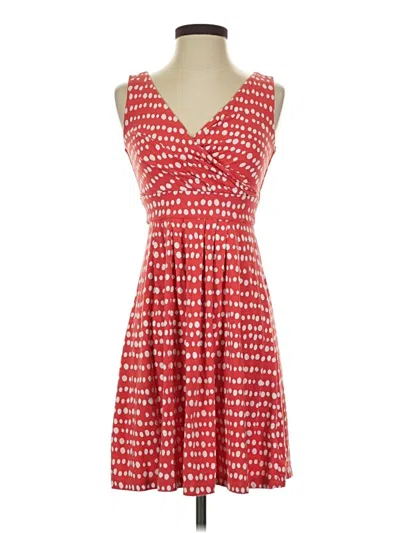 Pre-owned Lands' End Casual Dress In Red
