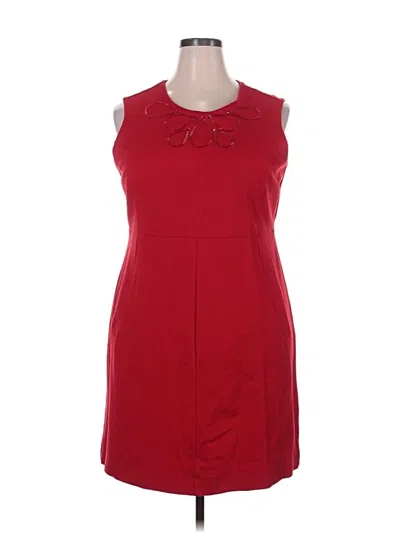 Pre-owned Lands' End Casual Dress In Red