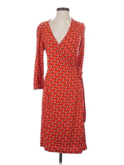 Pre-owned Lands' End Casual Dress In Red