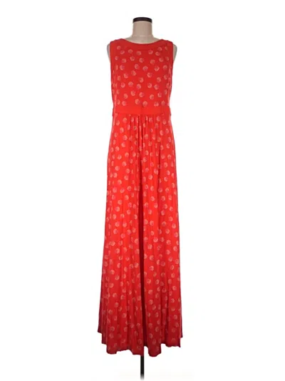Pre-owned Lands' End Casual Dress In Red