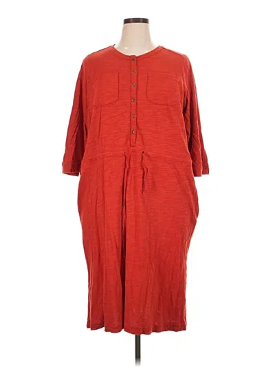 Pre-owned Lands' End Casual Dress In Red