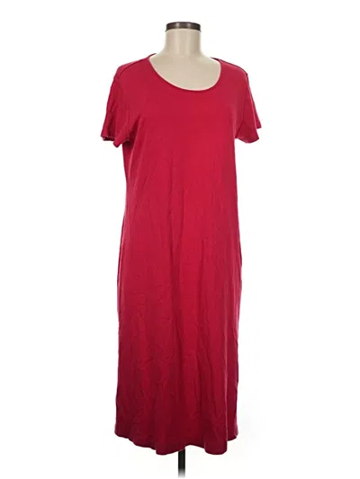 Pre-owned Lands' End Casual Dress In Red