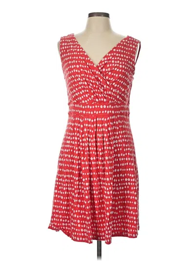 Pre-owned Lands' End Casual Dress In Red