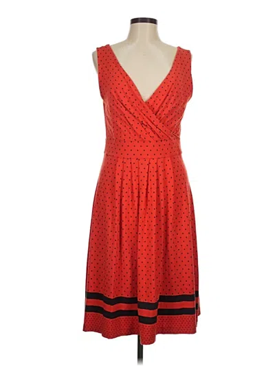 Pre-owned Lands' End Casual Dress In Red