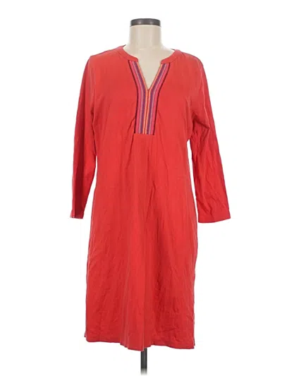 Pre-owned Lands' End Casual Dress In Red