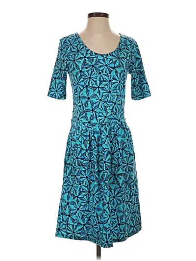 Pre-owned Lands' End Casual Dress In Teal