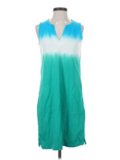 Pre-owned Lands' End Casual Dress In Teal