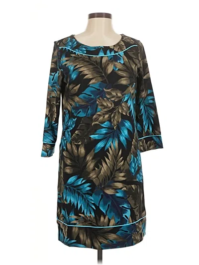 Pre-owned Lands' End Casual Dress In Teal