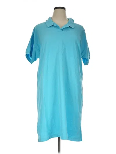 Pre-owned Lands' End Casual Dress In Teal