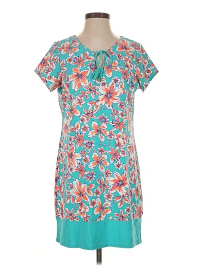 Pre-owned Lands' End Casual Dress In Teal