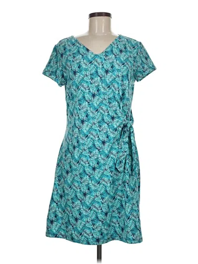 Pre-owned Lands' End Casual Dress In Teal