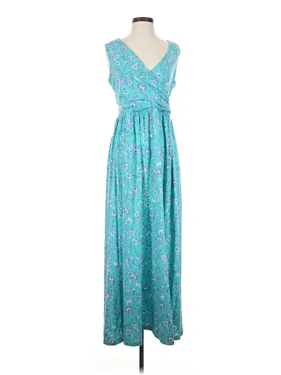 Pre-owned Lands' End Casual Dress In Teal