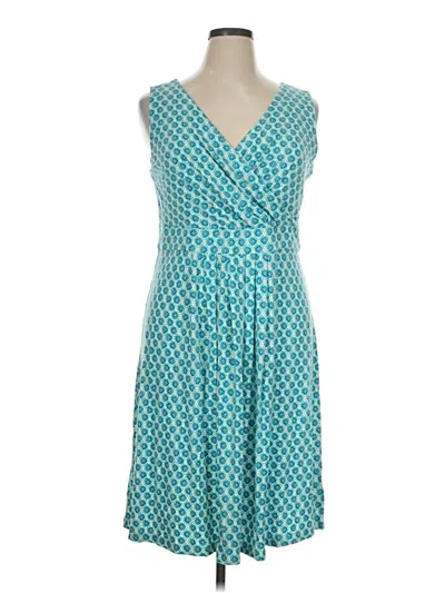 Pre-owned Lands' End Casual Dress In Teal