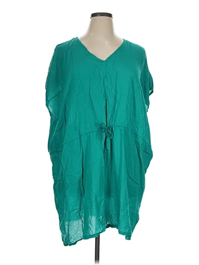 Pre-owned Lands' End Casual Dress In Teal