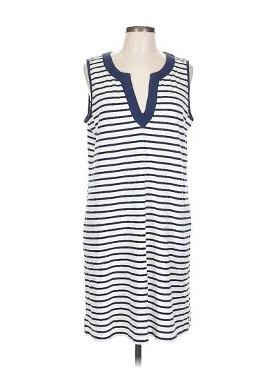 Pre-owned Lands' End Casual Dress In White