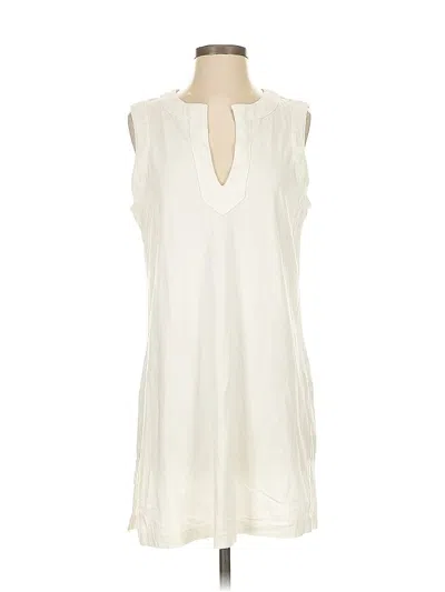 Pre-owned Lands' End Casual Dress In White
