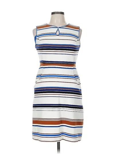 Pre-owned Lands' End Casual Dress In White