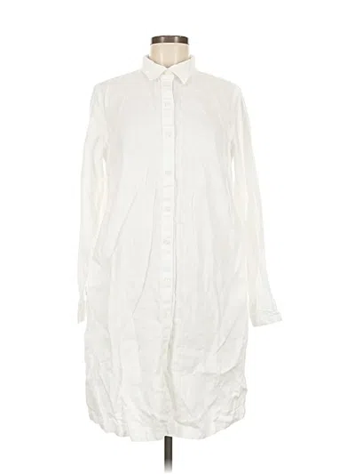Pre-owned Lands' End Casual Dress In White