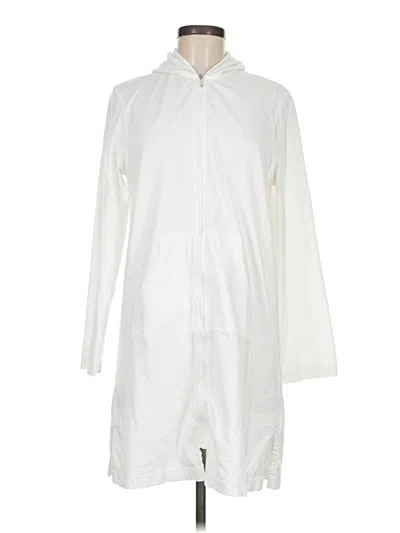 Pre-owned Lands' End Casual Dress In White