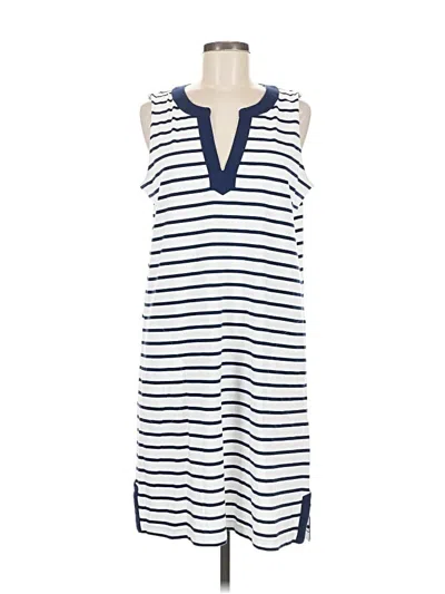 Pre-owned Lands' End Casual Dress In White