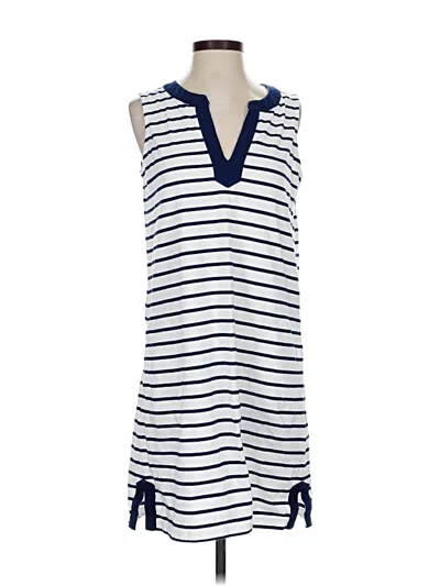 Pre-owned Lands' End Casual Dress In White