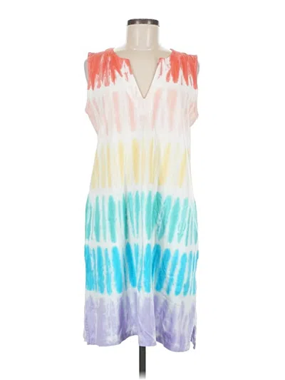 Pre-owned Lands' End Casual Dress In White