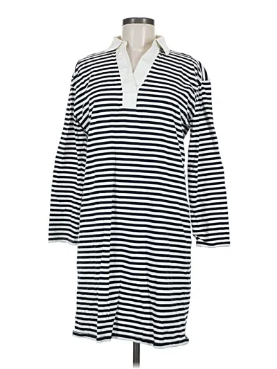 Pre-owned Lands' End Casual Dress In White