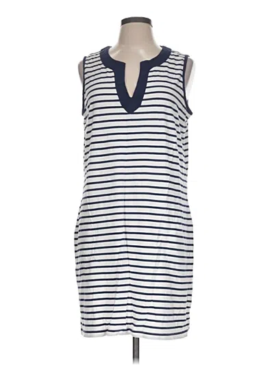 Pre-owned Lands' End Casual Dress In White