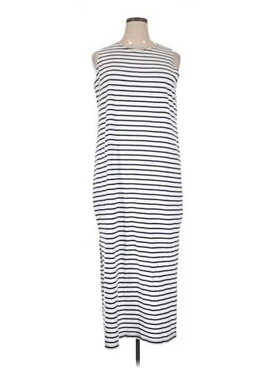 Pre-owned Lands' End Casual Dress In White