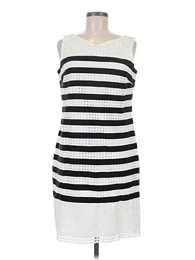 Pre-owned Lands' End Casual Dress In White