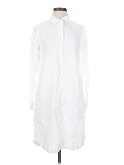 Pre-owned Lands' End Casual Dress In White