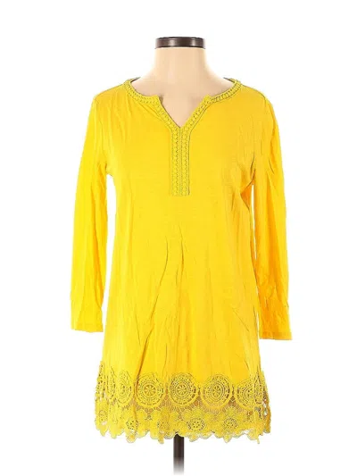 Pre-owned Lands' End Casual Dress In Yellow
