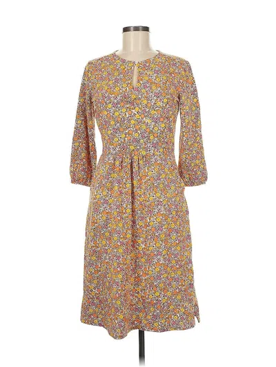 Pre-owned Lands' End Casual Dress In Yellow