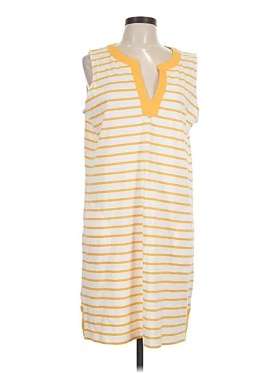 Pre-owned Lands' End Casual Dress In Yellow