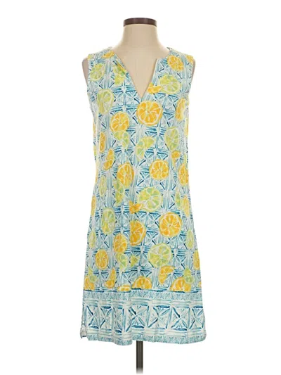 Pre-owned Lands' End Casual Dress In Yellow