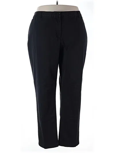 Pre-owned Lands' End Casual Pants In Black