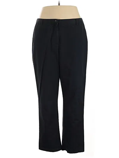 Pre-owned Lands' End Casual Pants In Black