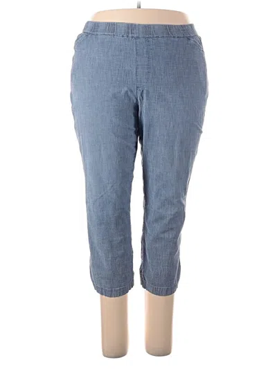 Pre-owned Lands' End Casual Pants In Blue